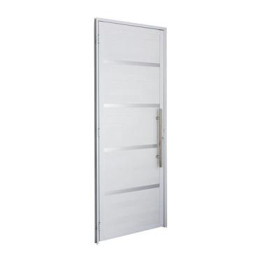 Imagem de Porta lambril branca direita com friso e puxador 2,10 x 0,80 - ALFA ES
