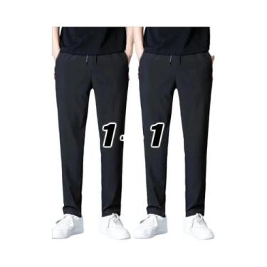 Imagem de Calças Jogger Masculinas plus Size Casuais Com Cintura Elástica, Estil