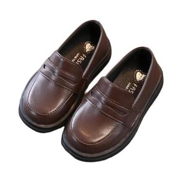 Imagem de Sapatos De Couro Para Crianças, Meninos E Meninas, Sapatilhas Casuais 