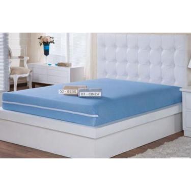 Imagem de Capa para Colchão Solteiro Resist 30cm altura Venesa,  Azul