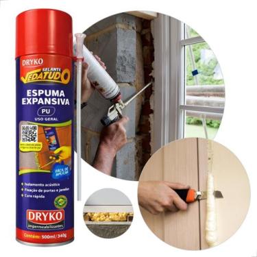 Imagem de Espuma Expansiva Poliuretano para Madeira Uso Geral VedaTudo 500ml - D