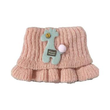Imagem de Cachecol De Lã Tricotado Infantil De Inverno Para Meninos E Meninas, Q