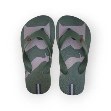 Imagem de Chinelo Reserva Masculino Infantil Ref R750050220, 34, Verde militar