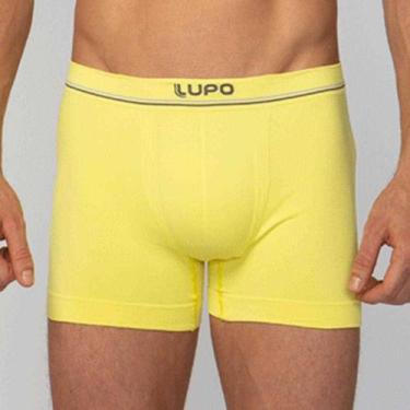 Imagem de Cueca lupo masculina boxer microfibra cos liso 00436-003, Amarelo, G