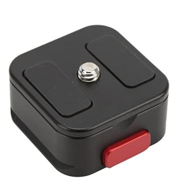 Imagem de Adaptador de montagem de câmera, placa de liberação rápida segura conveniente 50kg de carregamento usinagem cnc compacto com furos de parafuso de 1/4 pol para monopé para montagem arca