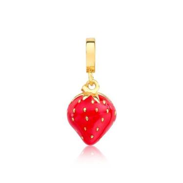 Imagem de Charm Morango Revestido em Ouro - VL ACCESSOIRES
