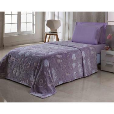 Imagem de Cobertor INFANTIL estampado BRILHA NO ESCURO manta flannel  - SAFIRA E