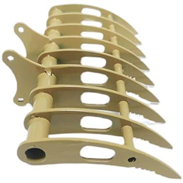 Imagem de Levigo Balde de simulação de escavadeira de aço inoxidável RC para Huina 1580/1550/1592/1593/1594 RC escavadeira escavadeira soltando acessórios de atualização de solo