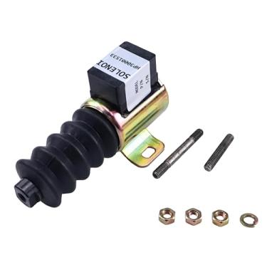 Imagem de YLQASOON Solenoide de parada CC de puxar/empurrar 12V RP-2307B RP2307B compatível com peças Murphy de 3 terminais de motores a diesel