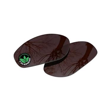 Imagem de Raydi Lentes de reposição de policarbonato para óculos de sol retangulares Costa Del Mar Hammerhead - Marrom âmbar - Polarizado