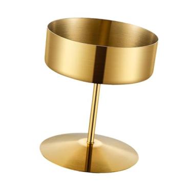 Imagem de MotiveTech Copo de sobremesa de aço inoxidável para lanches e doces, tigela de sobremesa para restaurante e pub, Ouro, 400ml