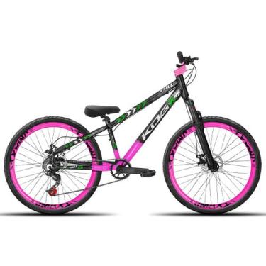 Imagem de Bicicleta aro 26 KOG Freeride, Preto rosa, Verde 4