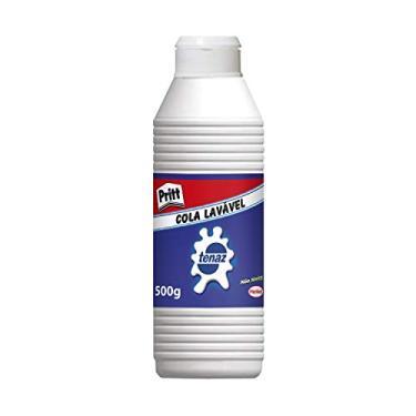 Imagem de Cola Branca Pritt Tenaz, ideal para uso em casa, escola ou escritório, Cola branca com secagem transparente, Cola escolar atóxica adequada para crianças, Embalagem 1x500g