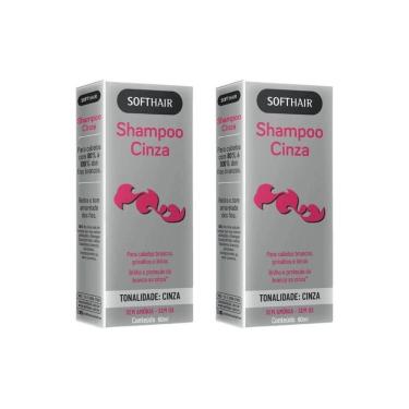 Imagem de Shampoo Soft Hair 60Ml Cinza - Kit Com 2Un