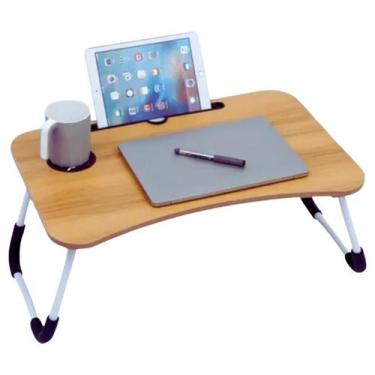 Imagem de Mesa Mesinha Apoio Cama Sofá Suporte Notebook Tablet Copo Refeição Hom