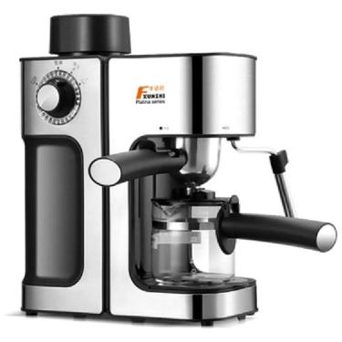 Imagem de Cafeteira Elétrica Expresso Automática 1.4L de Aço Inoxidável, 800W, 110v, GENERIC, Prateado