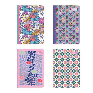 Imagem de Caderneta capa flexível Mini Trend Floral 32 folhas Tilibra