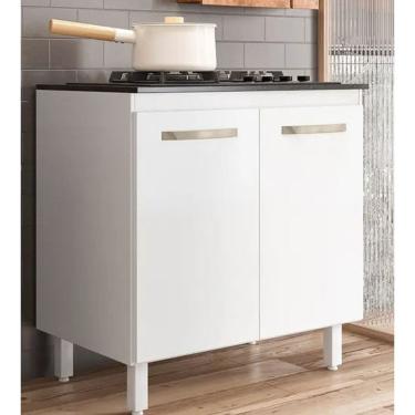 Imagem de Balcao Para Cooktop 80 Cm C/ 02 Portas Branco