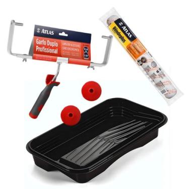 Imagem de Kit P/ Pintura Garfo Duplo Rolo Big 46 Cm E Bandeja 4,3l - Atlas