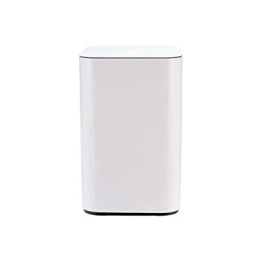 Imagem de Lixeira automática de indução de resíduos Binart grande branco com tampa Simples e doméstico quarto cozinha Liviroom caixote do lixo