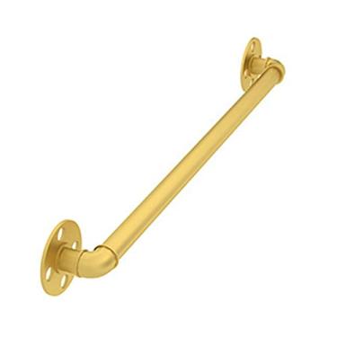 Imagem de DKXCOSQ Barra de apoio antiderrapante para corrimão de escada dourada para degraus internos e externos, kit de corrimão de metal de 3 m