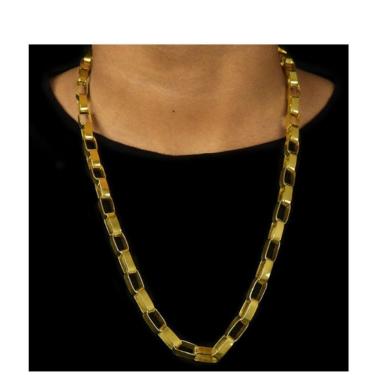 Imagem de Cordão Corrente Tijolinho 8mm Não Perde A Cor