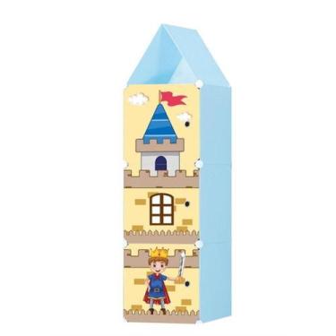 Imagem de Guarda roupa infantil organizador de brinquedos portatil castelo sapat