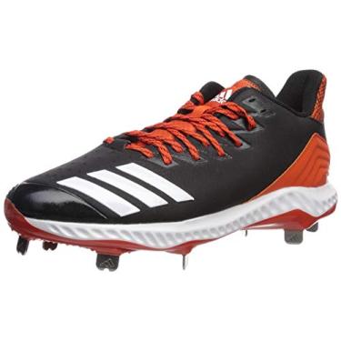 Imagem de adidas Chuteiras de beisebol masculinas Icon Bounce, Preto/branco/laranja universitário, 16