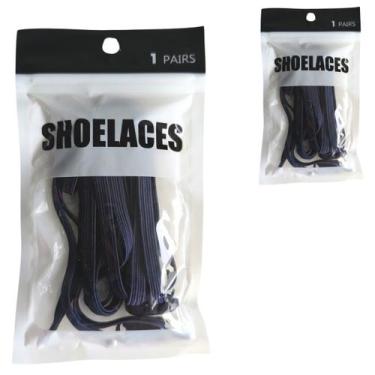 Imagem de 1 Par de Cadarços Arredondado Para Tênis e Sapatos 100cm - Saz, Azul