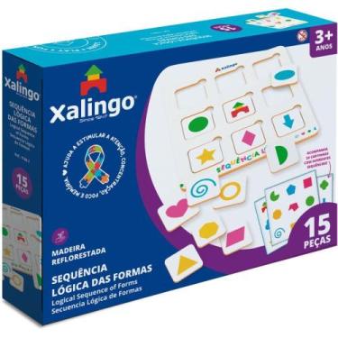 Imagem de Brinquedo Pedagógico Sequência Lógica das Formas - Xalingo