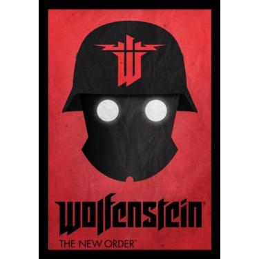 Imagem de Quadro Game Wolfenstein Arte Simplista Moldura 42x29cm - Fanarte