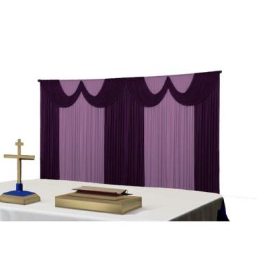 Imagem de Cortina Paris Malha Igreja Festas Eventos 8 metros - Dennis Confecções