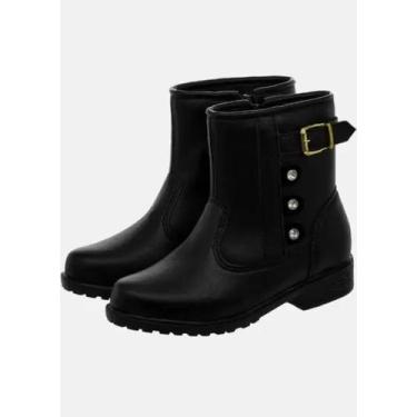 Imagem de Coturno Infantil Feminino - Stilo MDS Calçados, 3 pedras, 28