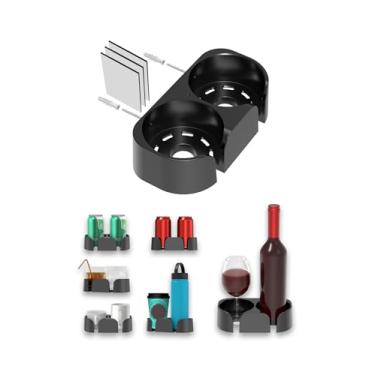 Imagem de NOTMBESTM Suporte de bebida de chuveiro para cerveja, bebida, vinho, garrafa, lata, café, suporte de cerveja para chuveiro adequado para organizador de copos de parede ou mesa, suporte de copo fixo