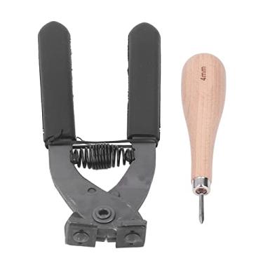 Imagem de VOMEKO 4MM CHAURS SILENT SILENT, 2 PABELOS DE CAZER CAZER RHombus Awl Non Slip Slip Stitching Ferramenta de couro cinzel, para cintos, tiras, selas, DIY de couro DIY