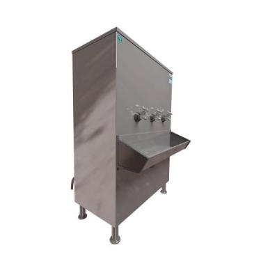 Imagem de Bebedouro Industrial de Piso BIXBP100 em Aço Inox Polido 100L c/ 3 Tor