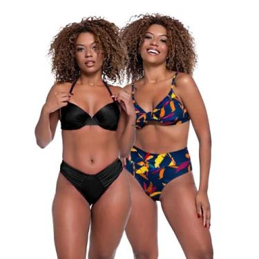 Imagem de Biquínis Feminino Kit Liso e Estampado Moderno Bojo Praia - HYPE MODAS
