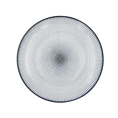 Imagem de Prato Porcelana Decor Dot Angles Preto E Branco 19,5X19,5X2,3 Cm