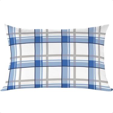 Imagem de Fronha Para Travesseiro Avulsa Estampada 100% Algodão Macia Teka (Tartan)