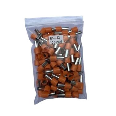 Imagem de VUBBJCRS Inserção de fio 100 peças 16 mm² A.W.G#5 Ponteiras isoladas Terminal de crimpagem a frio Terminal de crimpagem de cabo elétrico (6)