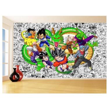 Imagem de Papel De Parede Dragon Ball Goku Vegeta Anime 3,5M Dbz124 - Você Decor