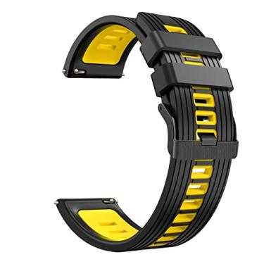 Imagem de GANYUU Pulseira de silicone para relógio inteligente Zeblaze NEO 3/Stratos/GTR2 pulseiras pulseira 22mm pulseira (cor: estilo H, tamanho: para Zeblaze Stratos)