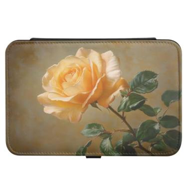 Imagem de Burbuja Caixa de joias de viagem rosa amarela para presente para mulheres e meninas, estojo de joias portátil de couro PU organizador para brincos, anéis, colares e pulseiras