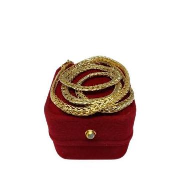 Imagem de Colar Luxjóias Premium 45cm Banhada a Ouro Trançado 5mm - Luxjoias