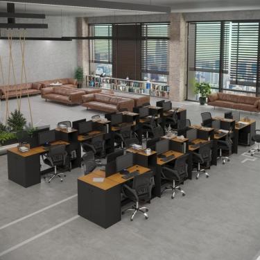Imagem de Estação de Trabalho 20 Lugares Office Moscou 20 Mesas 16 Armários 4 Aparador  - Vianossa
