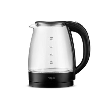 Imagem de Chaleira Elétrica Elgin Visio Glass 1500W 2L Vidro Preto 220V