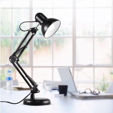 Imagem de Luminária Articulada Preto com Base e Pedestal - King, Bivolt
