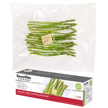 Imagem de SousVide Supreme Sacos para cozinhar com vedação a vácuo | Grande saco de armazenamento de alimentos | Cozimento Sous Vide | 28 x 40 cm | 4 litros | 25 sacos por caixa