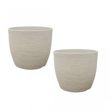 Imagem de Conjunto 2 Vasos Redondo Europa 28cmx33,5cm Japi Cinza