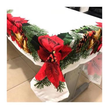 Imagem de Toalha De Mesa Estampada De Natal 1,60 X 2,20 - 6 Lugares - Modakasa